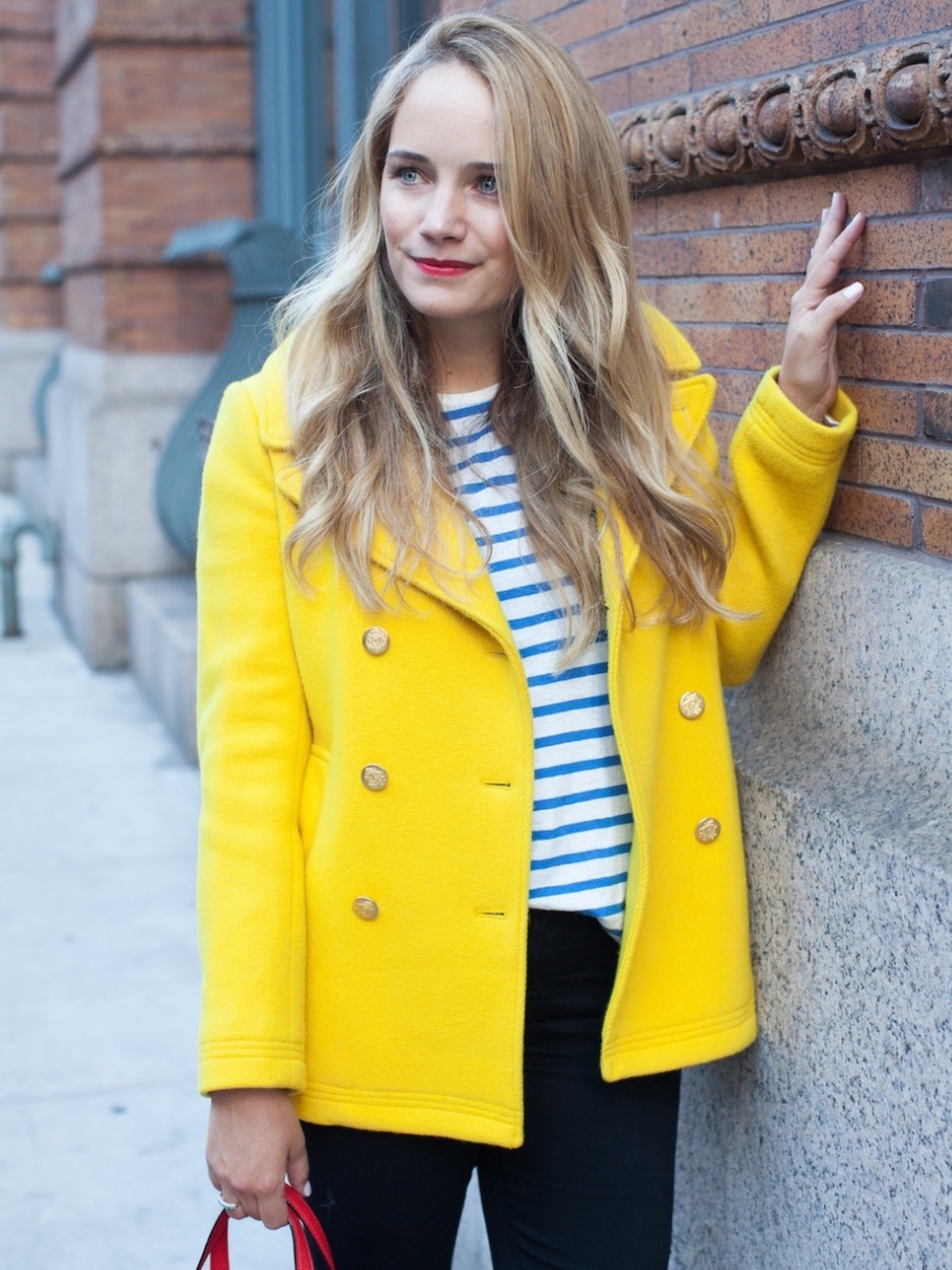 JCrew Majesty Yellow Peacoat